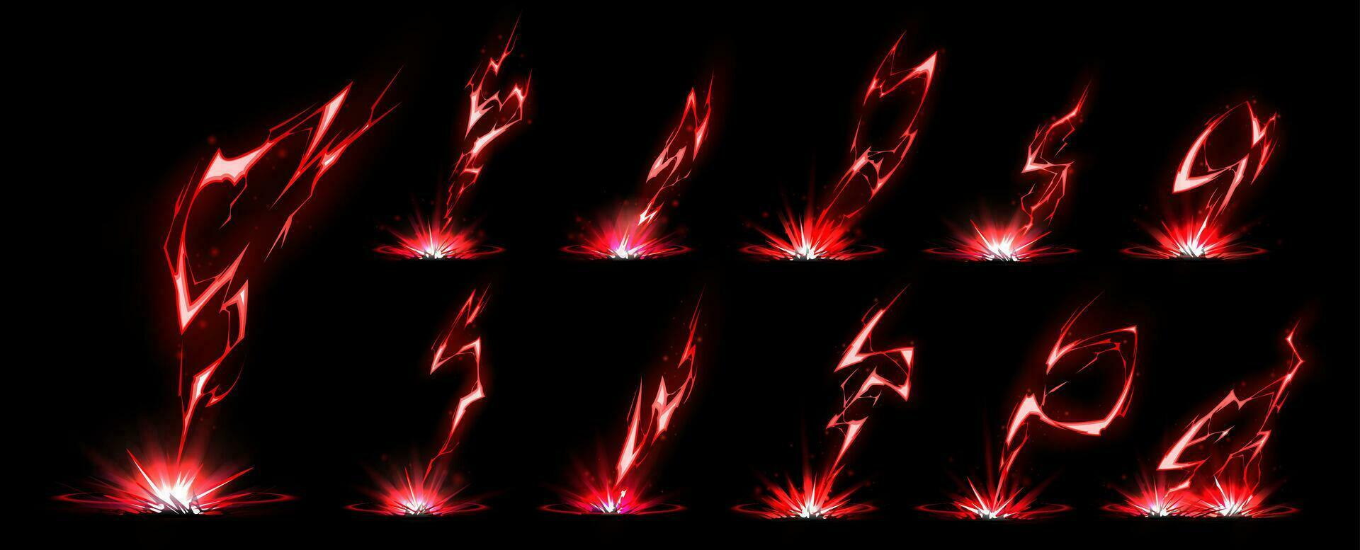 Thunder lightning vector electric power effect