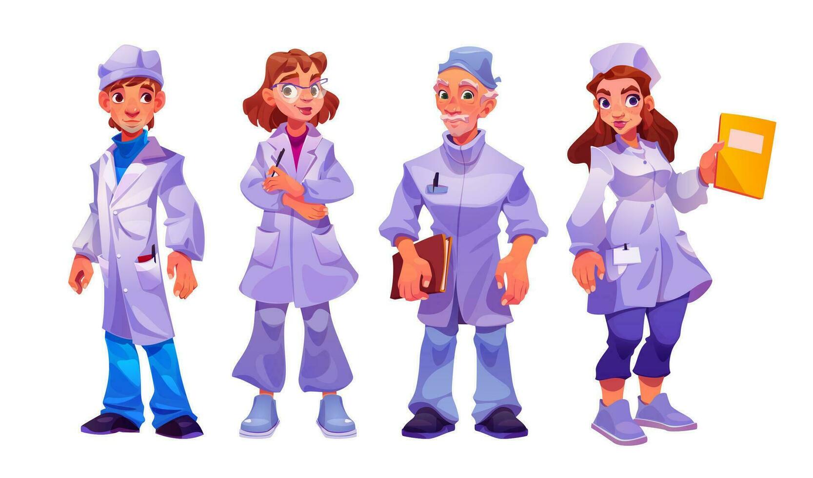 hospital personal, doctores y enfermeras equipo vector