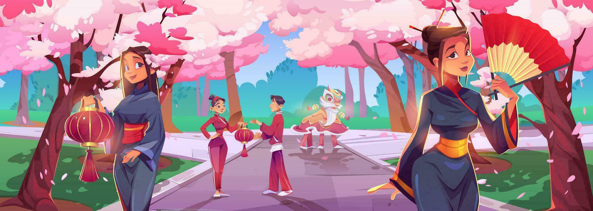 Chinese New Year decoration cartoon illustration vector