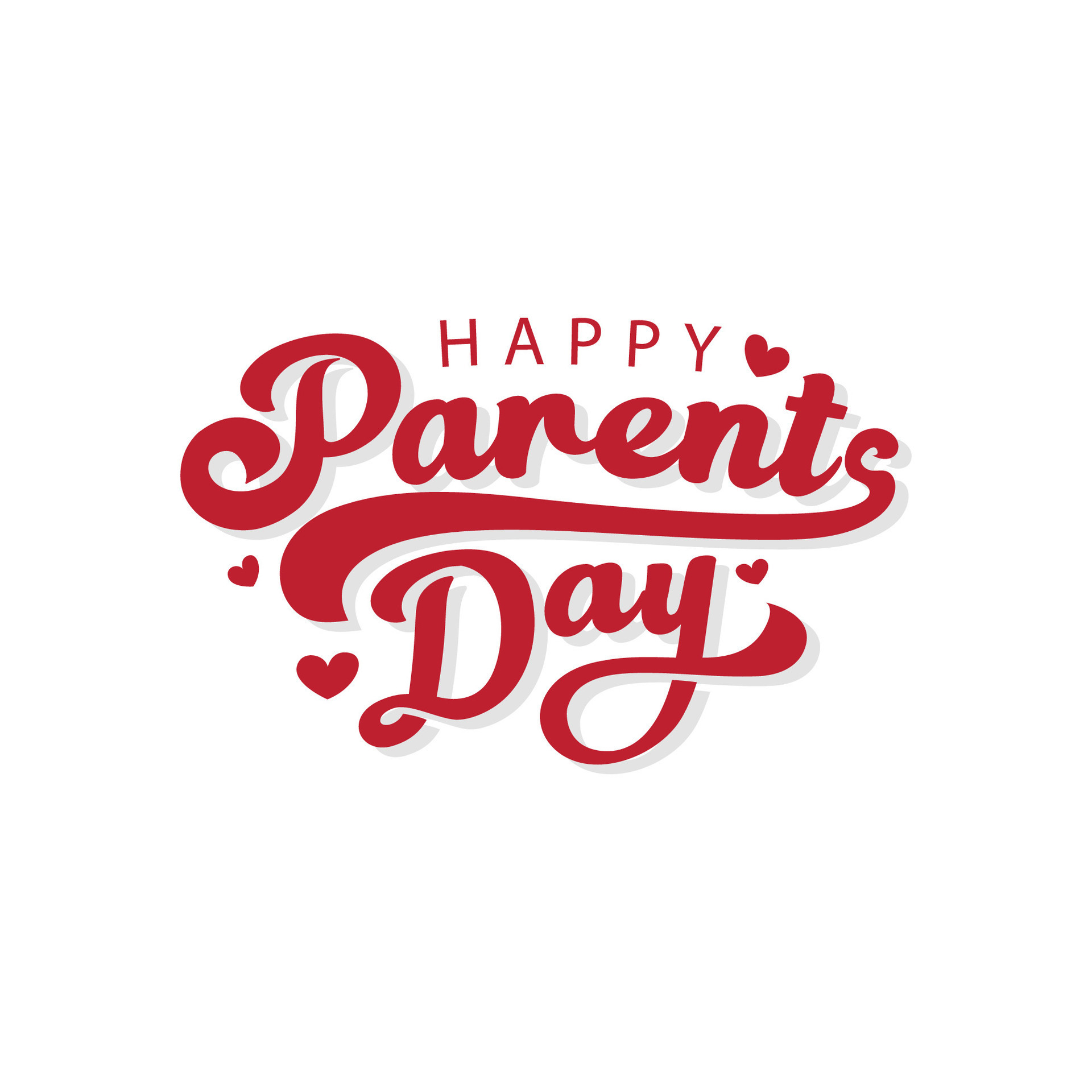 Happy Parents day retro style lettering vector illustration for poster
