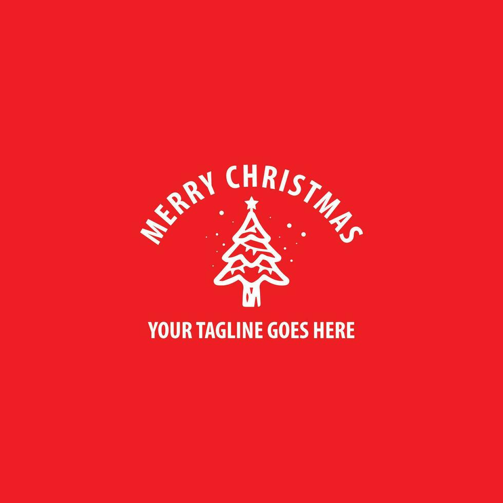 merry christmas logo vector