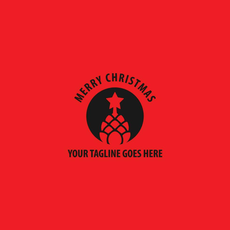 merry christmas logo vector