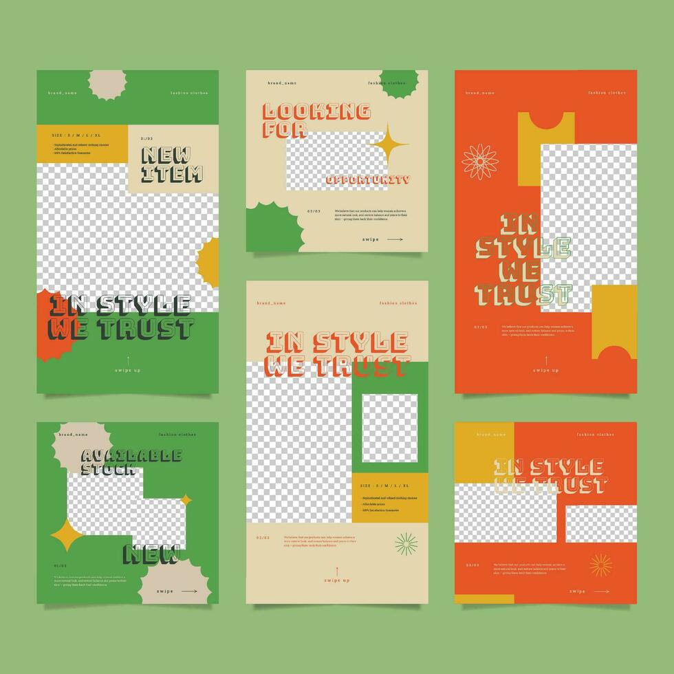 Classic retro style banner template. For social media advertising. vector