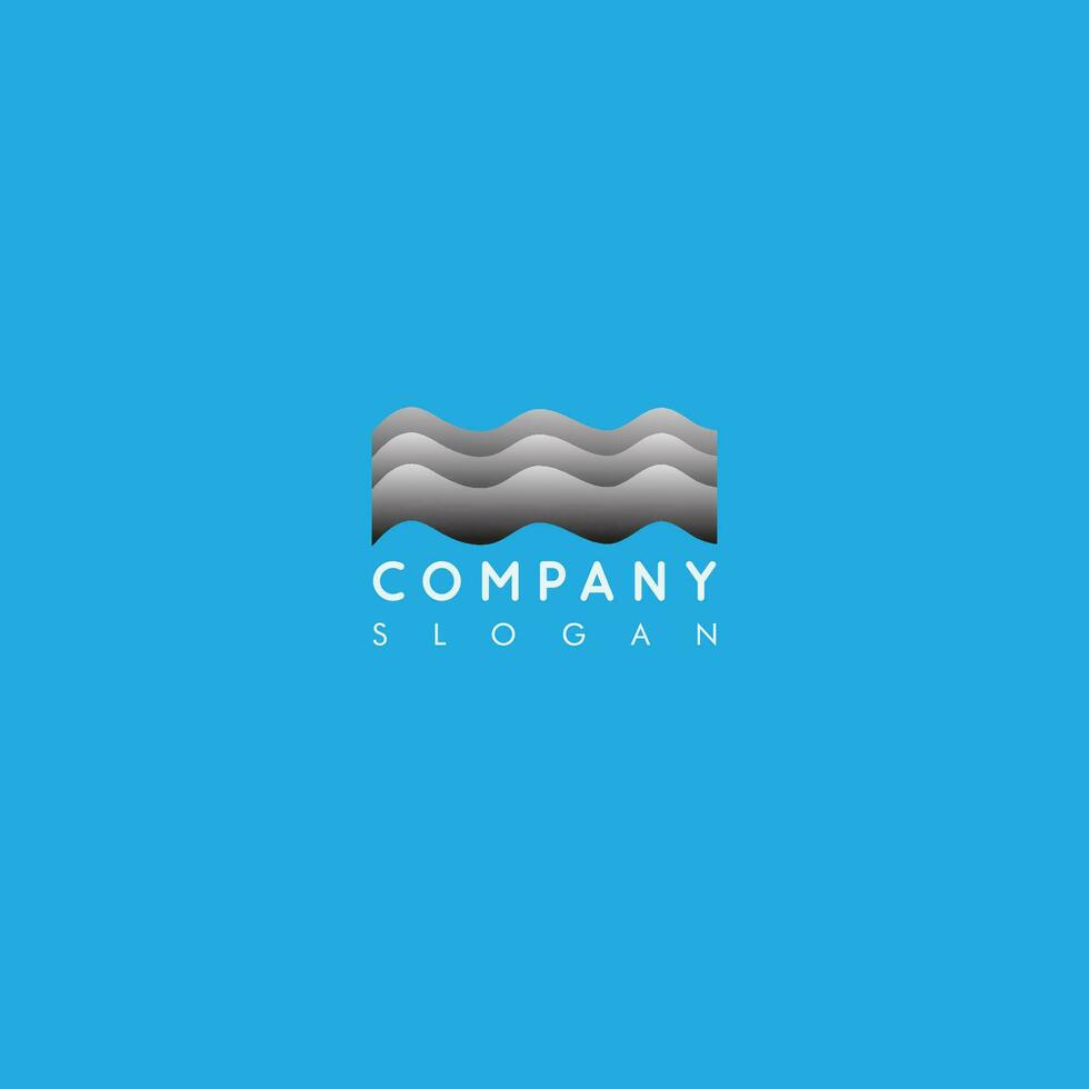 surf wave logo vector