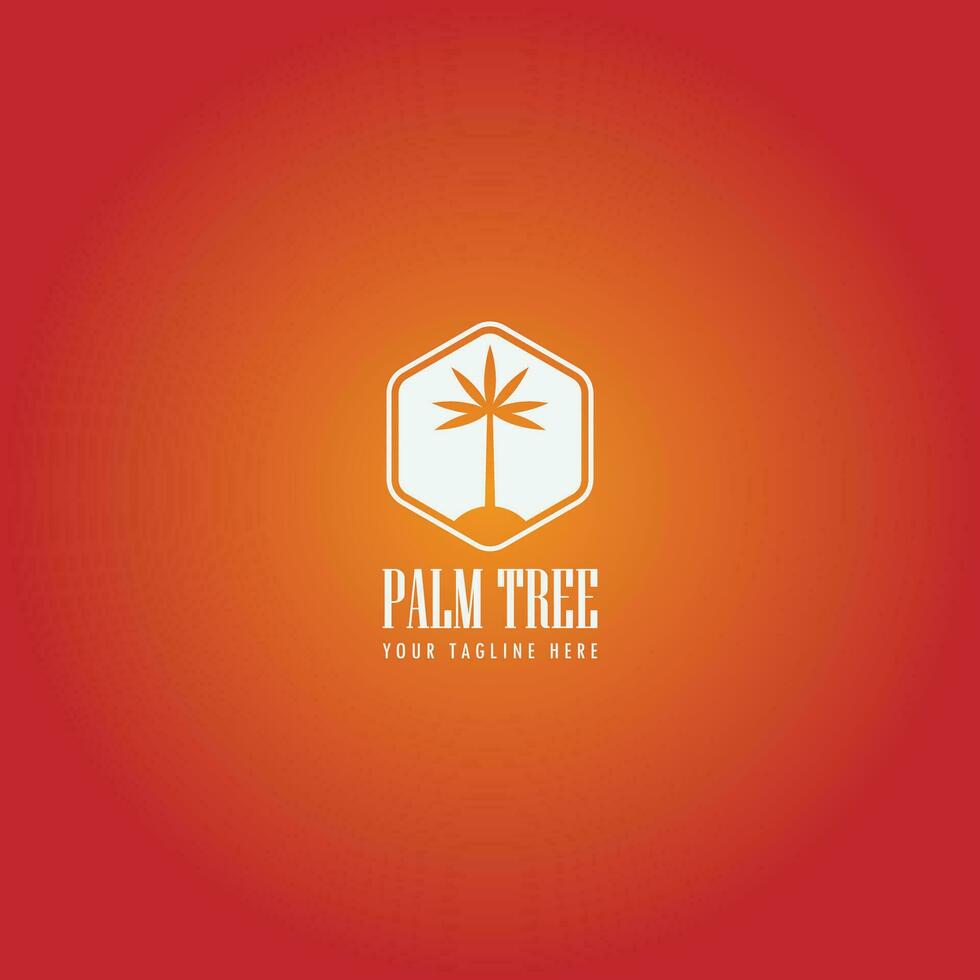 palm tree logo vector