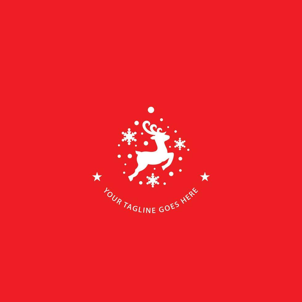 merry christmas logo vector