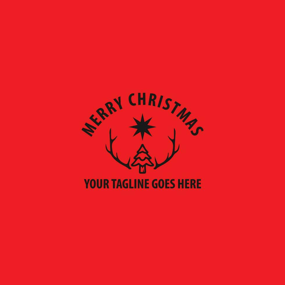 merry christmas logo vector