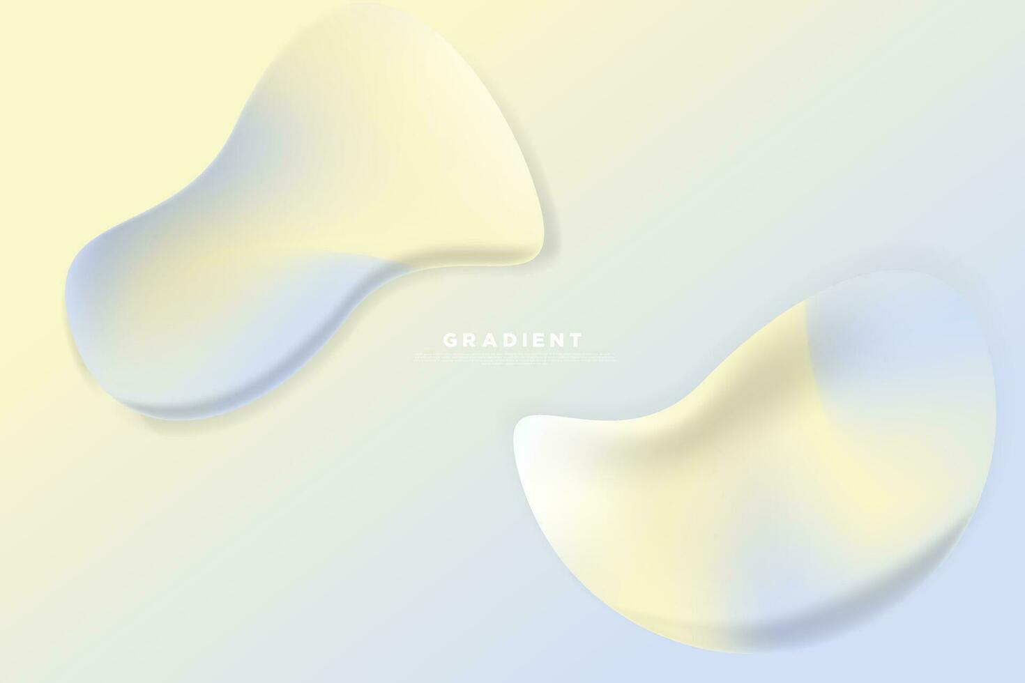 Yellow and Blue Cyan Pastel Gradient Background with gradient organic shape blobs. Vector Illustration. EPS 10