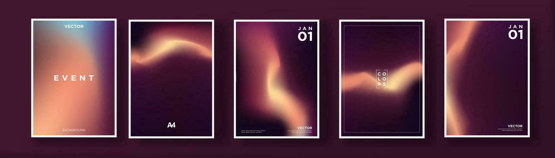 Beautiful subtle cover art designs with bright and dark gradient designs. Decorative minimalist gradient art. Applicable to prints, banners, landing pages, web, templates, background. EPS 10. vector