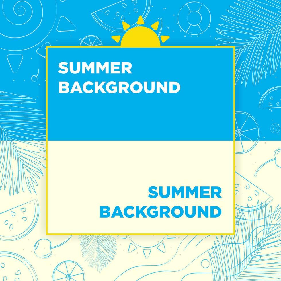 Fun and colorful summer background layout vector illustration. EPS 10.