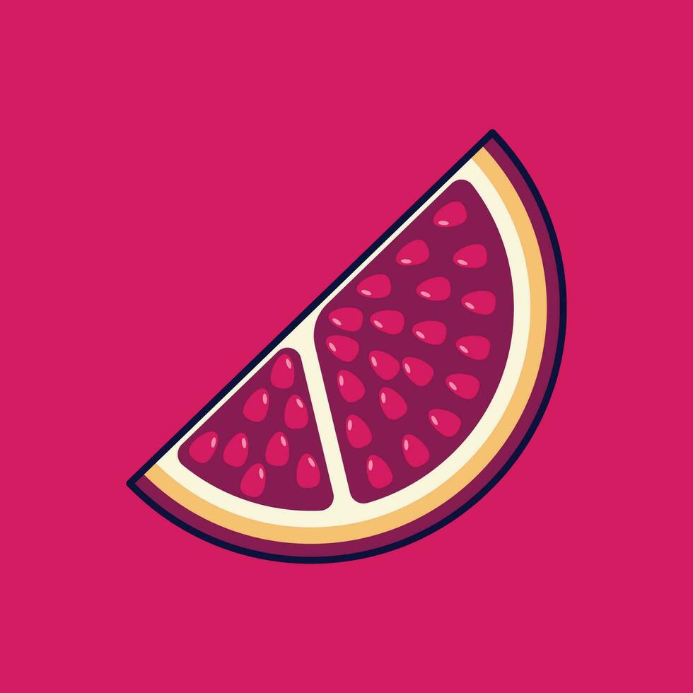 granada Fruta dibujos animados vector icono ilustración. comida Fruta icono concepto aislado prima vector. plano dibujos animados estilo adecuado para web aterrizaje página, bandera, pegatina, antecedentes