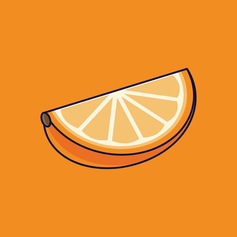 naranja Fruta dibujos animados vector icono ilustración. comida Fruta icono concepto aislado prima vector. plano dibujos animados estilo adecuado para web aterrizaje página, bandera, pegatina, antecedentes
