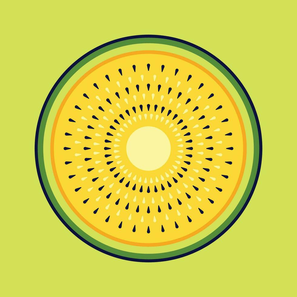 Yellow Watermelon Fruit Cartoon Vector Icon Illustration. Food Fruit Icon Concept Isolated Premium Vector. Flat Cartoon Style Suitable for Web Landing Page, Banner, Sticker, Background
