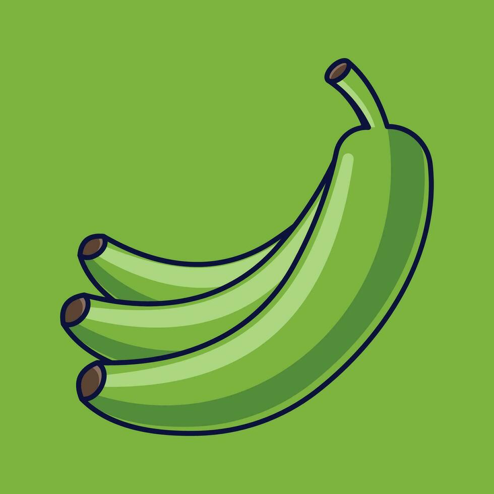 Banana Fruit Cartoon Vector Icon Illustration. Food Fruit Icon Concept Isolated Premium Vector. Flat Cartoon Style Suitable for Web Landing Page, Banner, Sticker, Background