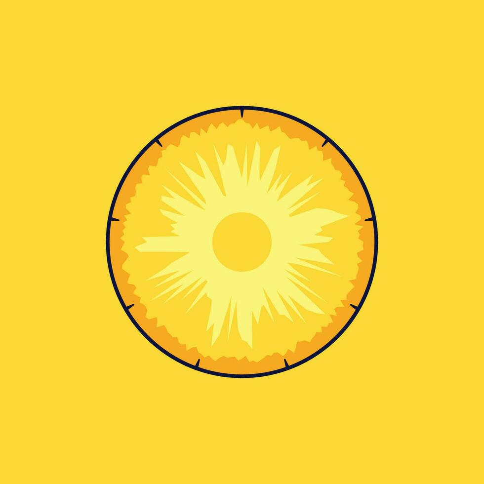 Pineapple Fruit Cartoon Vector Icon Illustration. Food Fruit Icon Concept Isolated Premium Vector. Flat Cartoon Style Suitable for Web Landing Page, Banner, Sticker, Background