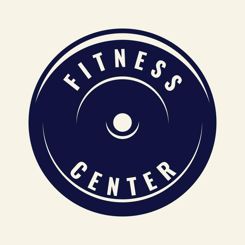 Set of Fitness Logo Retro Style. Good For Fitness Logo, Gym Logo. Dumbbell with chain. Template for sport icon, symbol, logo or other branding. Modern retro illustration. vector