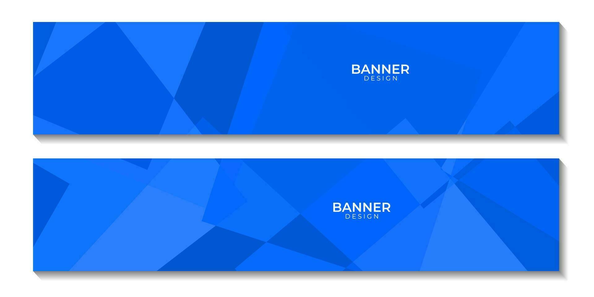 abstract banners modern geometric blue background vector