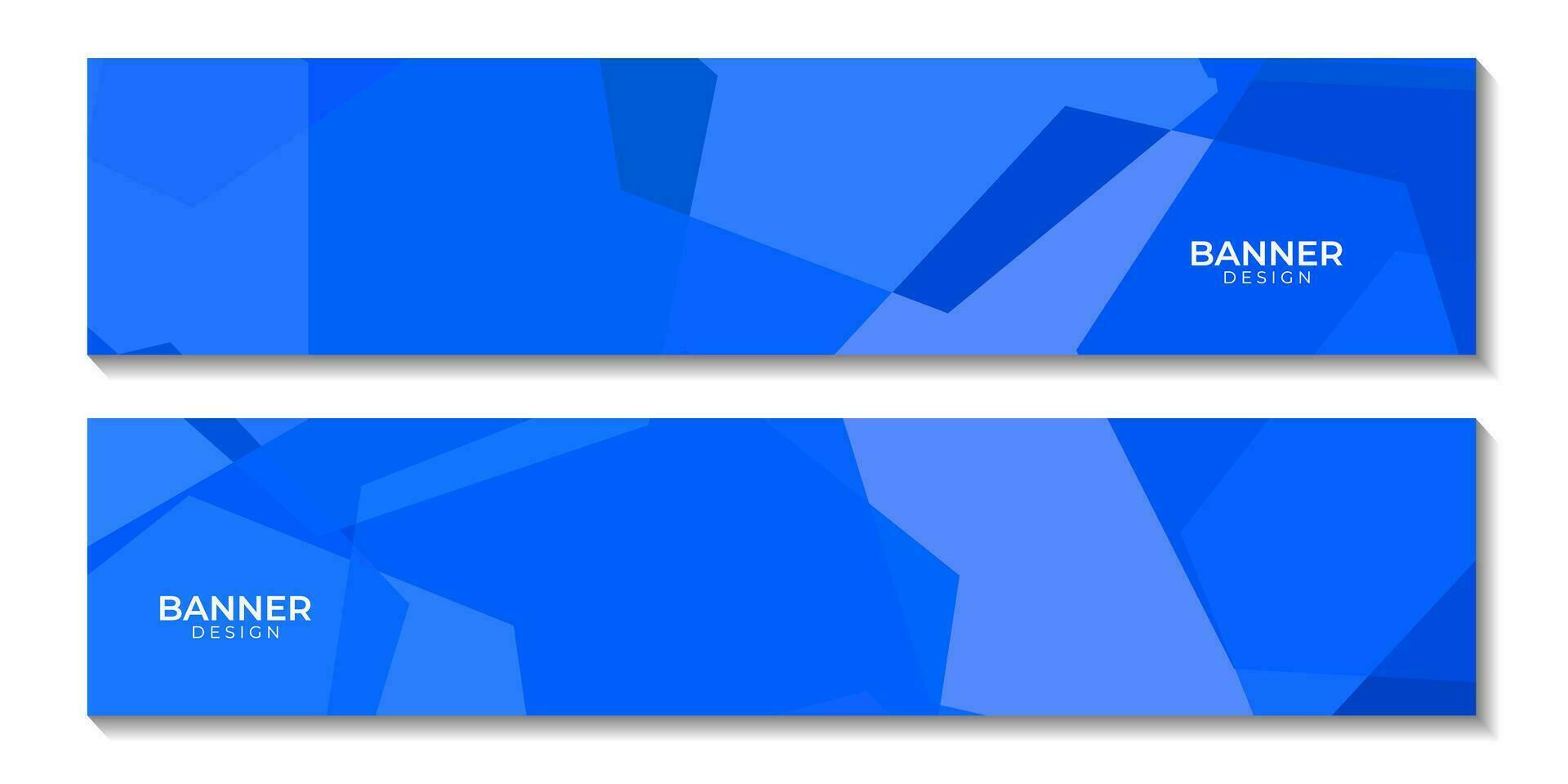 abstract blue banners geometric background for business vector
