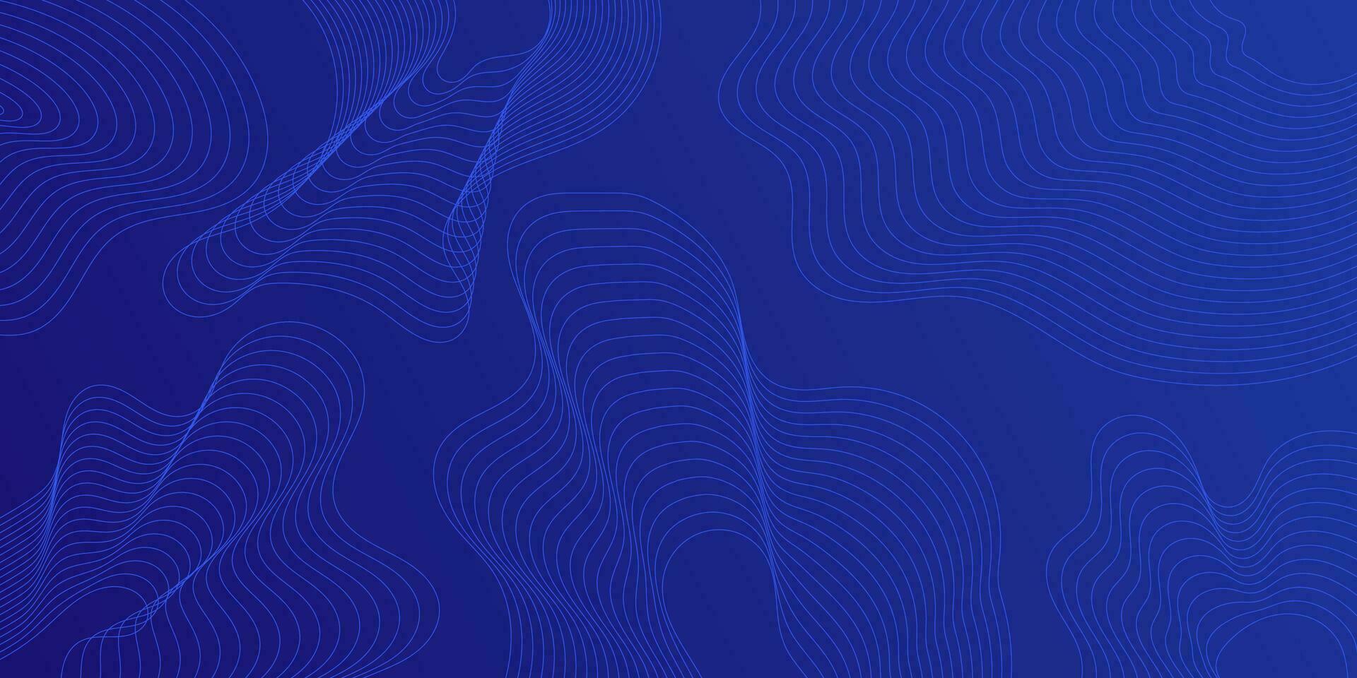 abstract blue wavy background with lines vector