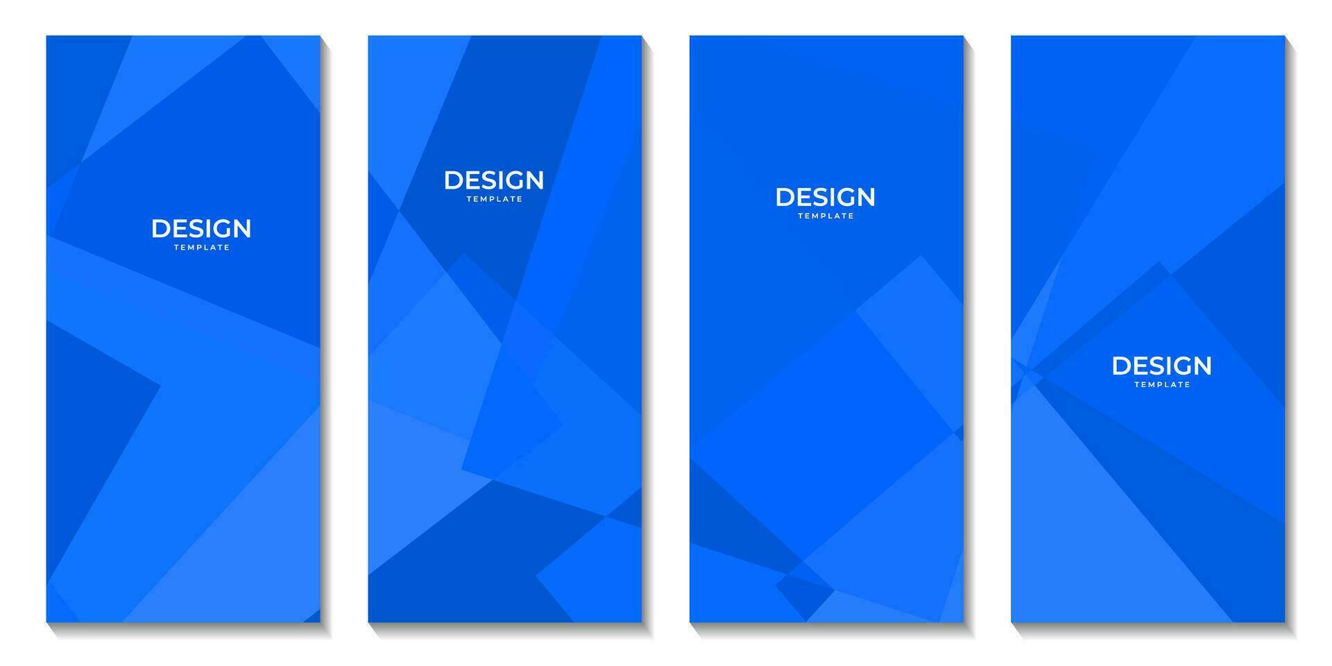 abstract brochures modern geometric blue background vector