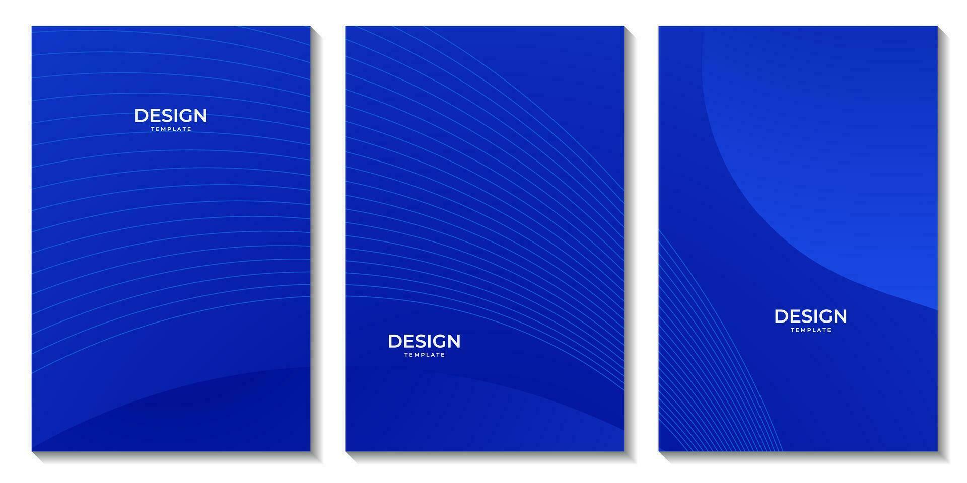 blue wave flyers abstract gradient background for business vector