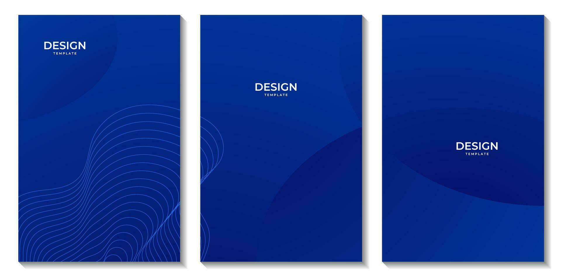 set of flyers abstract blue background with lines for business vector