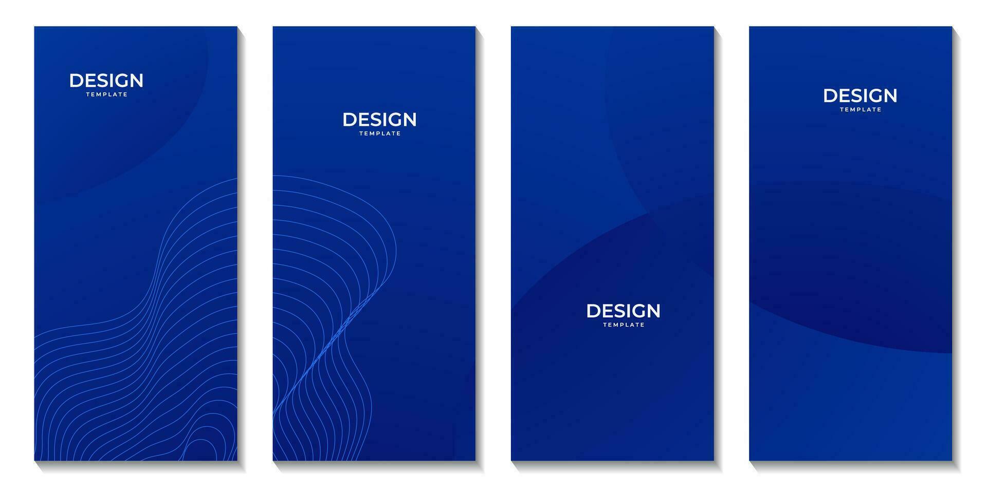 set of brochures abstract blue background with lines for business vector