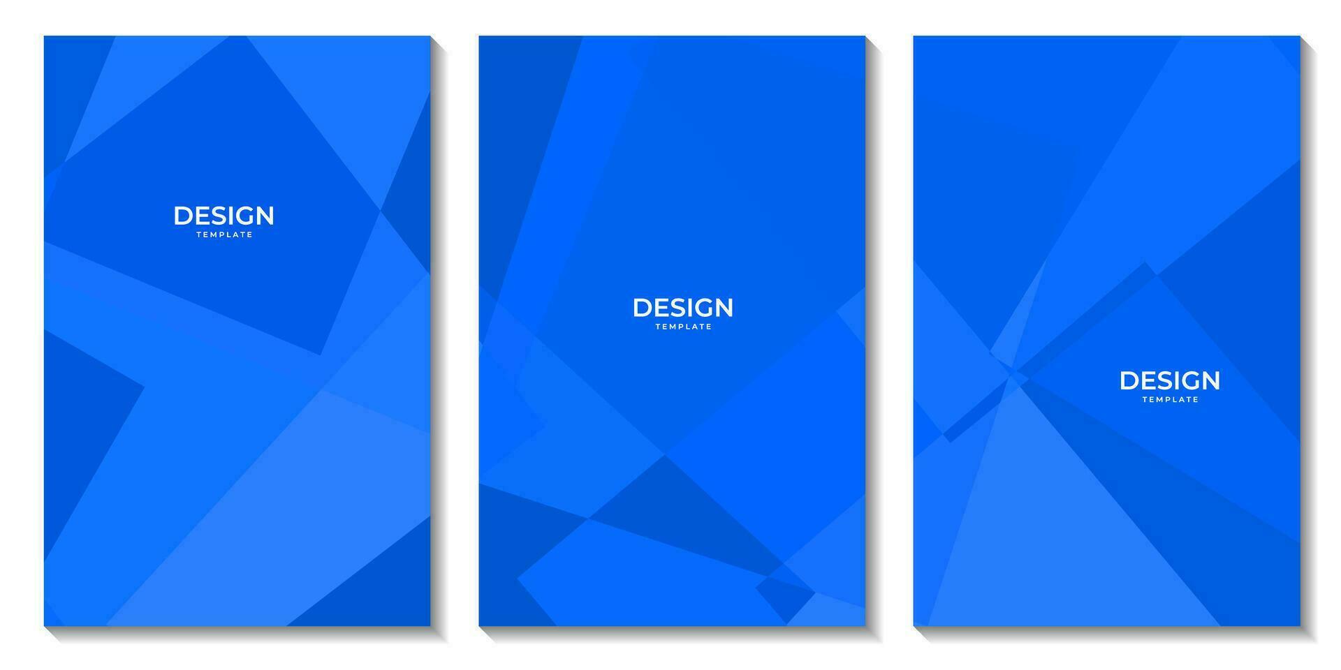 abstract flyers modern geometric blue background vector