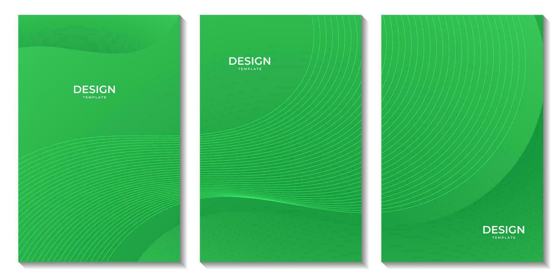 abstract flyers green gradient colorful wave background for business vector