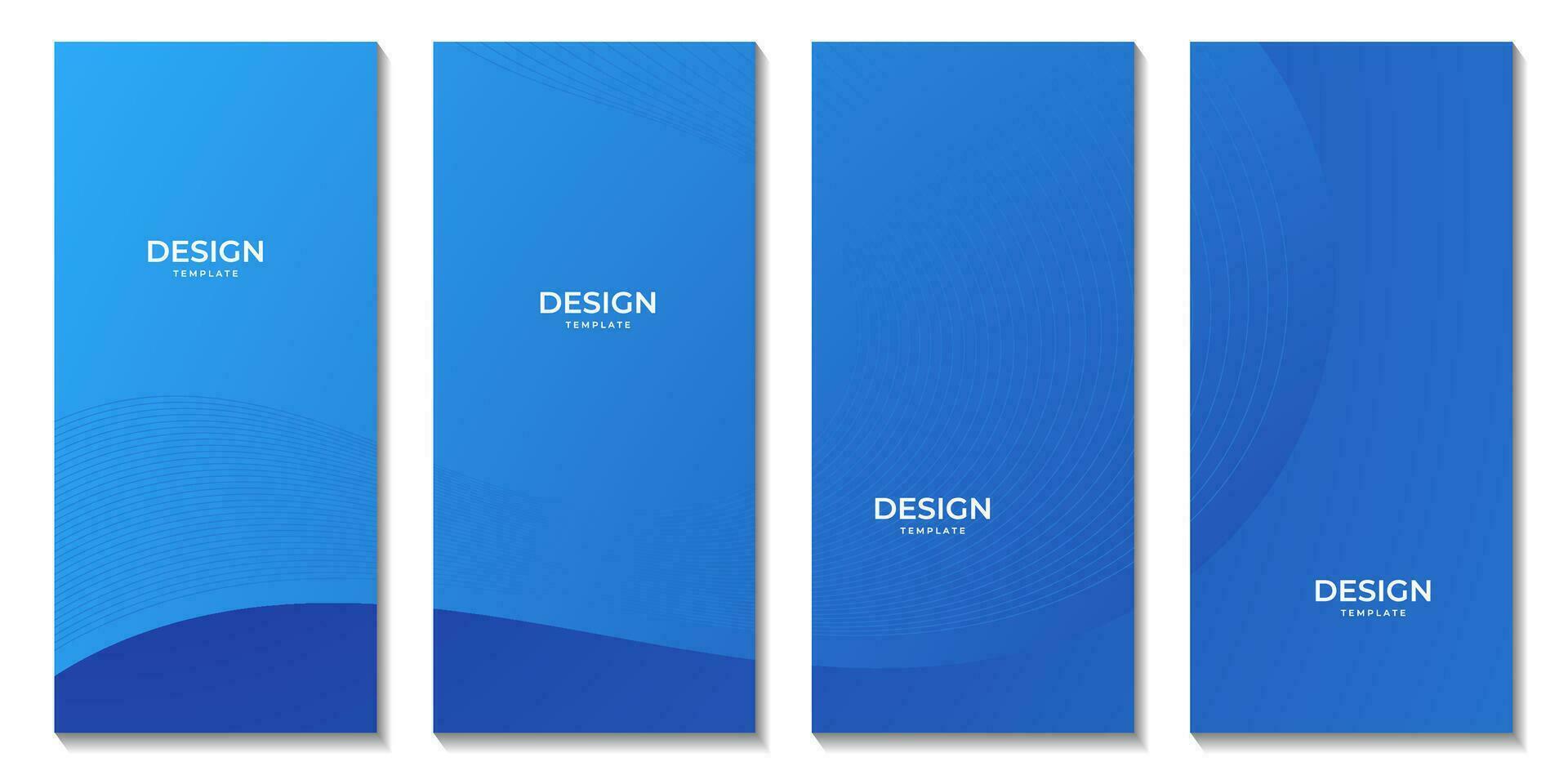 blue brochures wave abstract gradient background vector