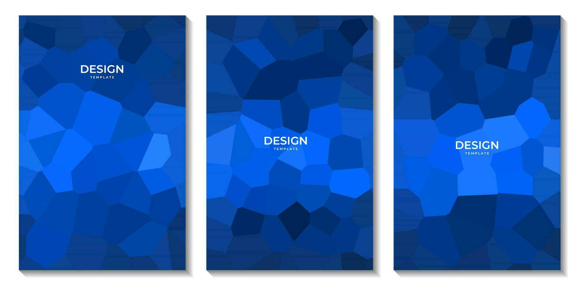 abstract blue flyers geometric colorful background vector