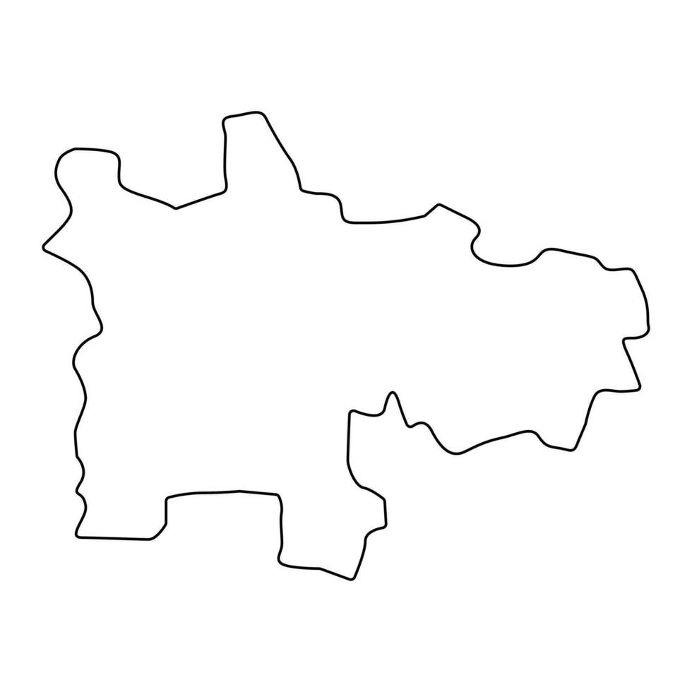 Glasgow map, council area of Scotland. Vector illustration.