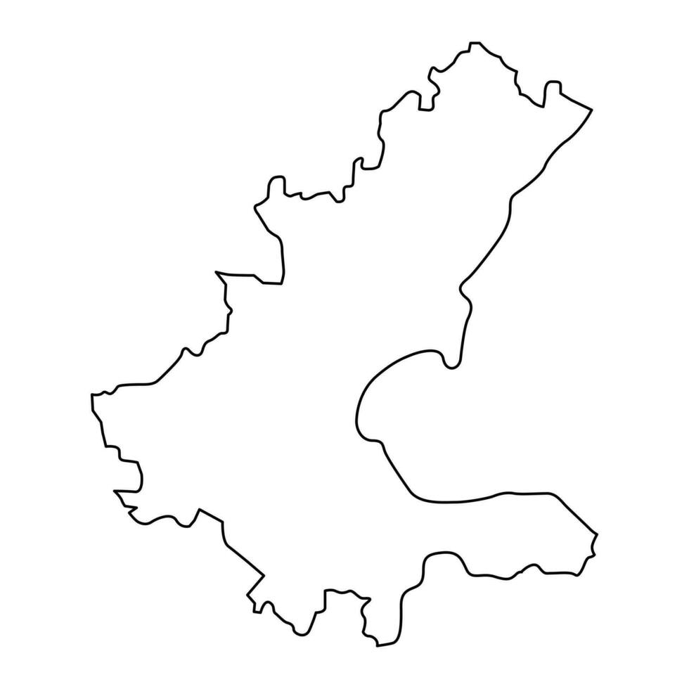 Sarajevo canton map, administrative district of Federation of Bosnia and Herzegovina. Vector illustration.