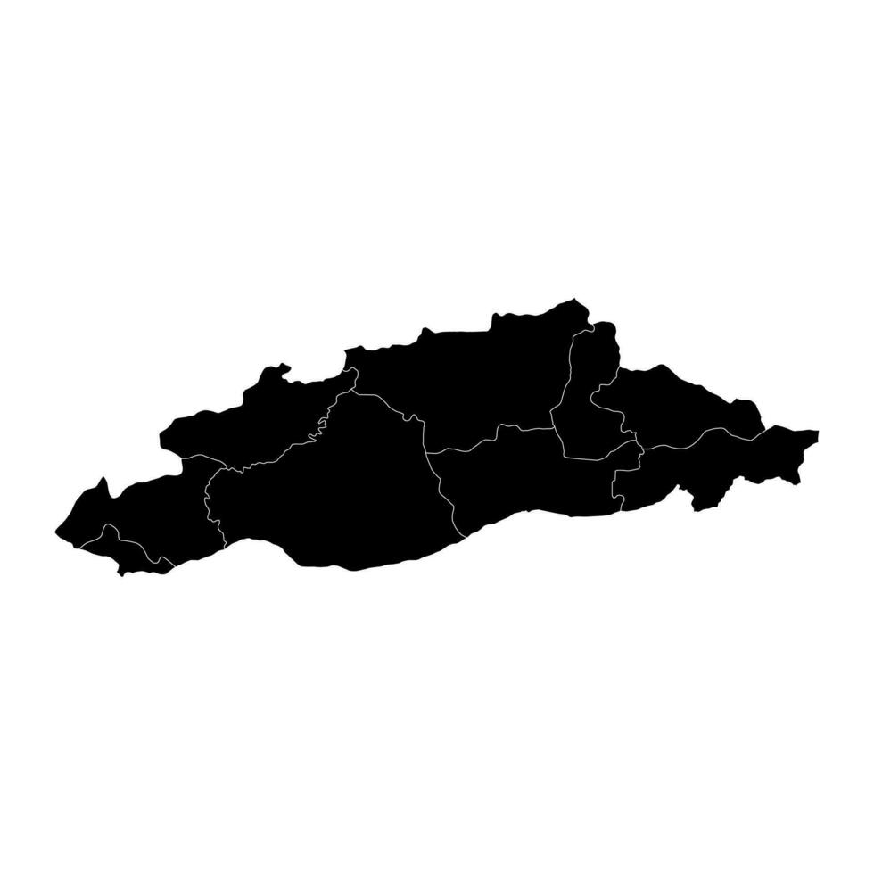 Southeastern Anatolia region map, administrative divisions of Turkey. Vector illustration.