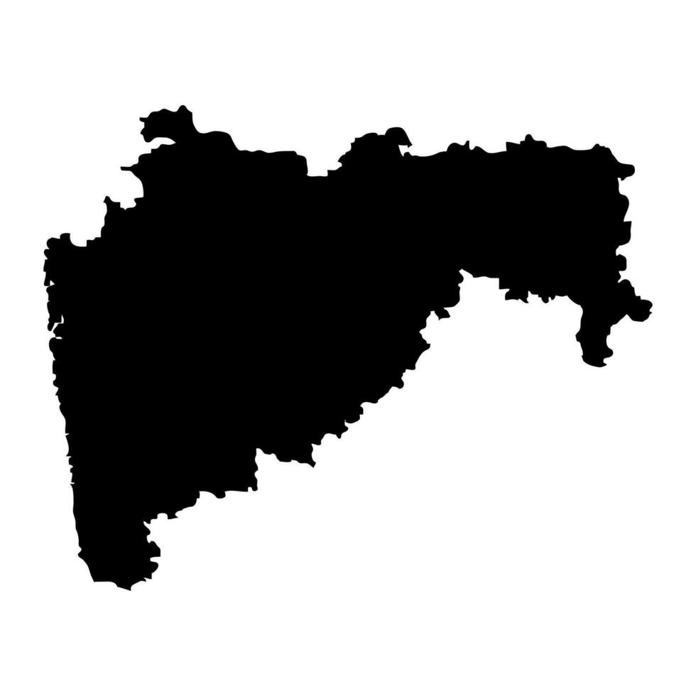 Maharashtra estado mapa, administrativo división de India. vector ilustración.