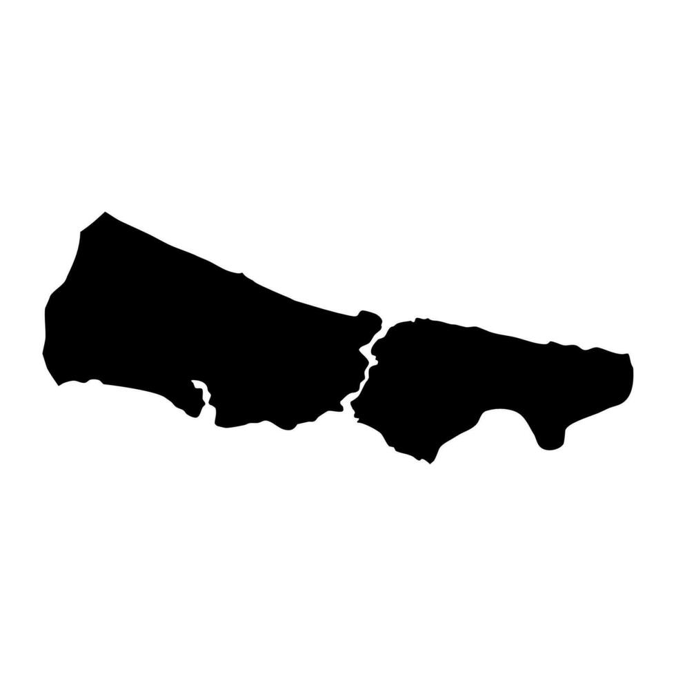 Estanbul provincia mapa, administrativo divisiones de pavo. vector ilustración.