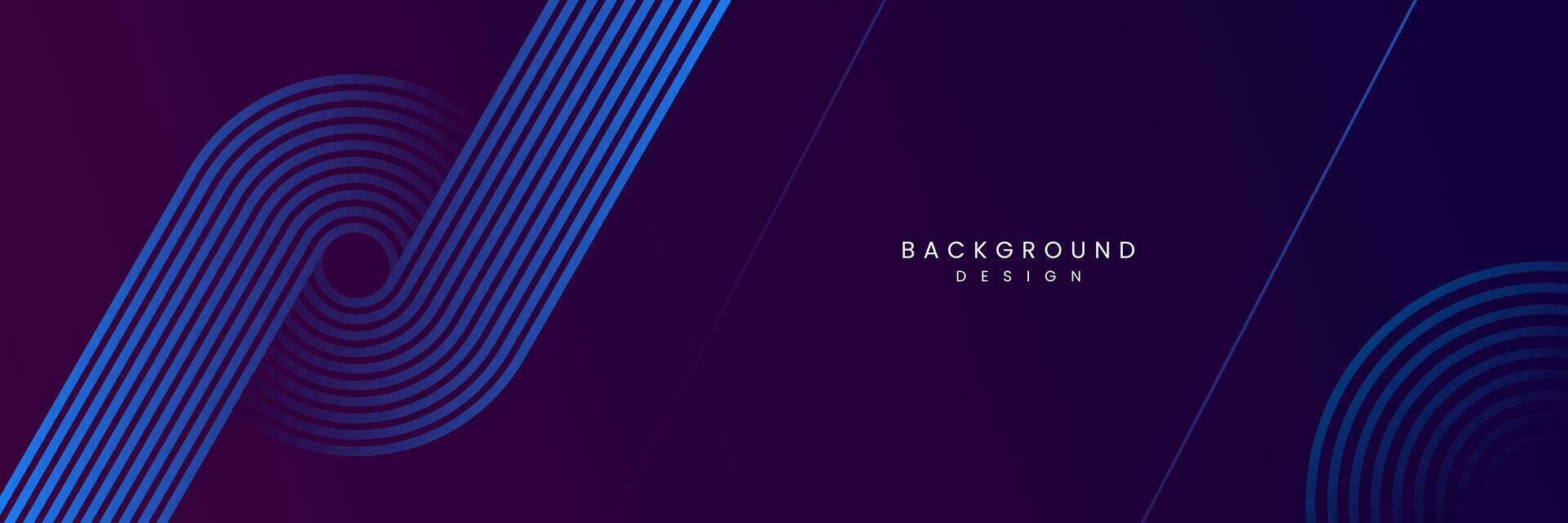 abstract geometric blue and purple background with circle lines vector