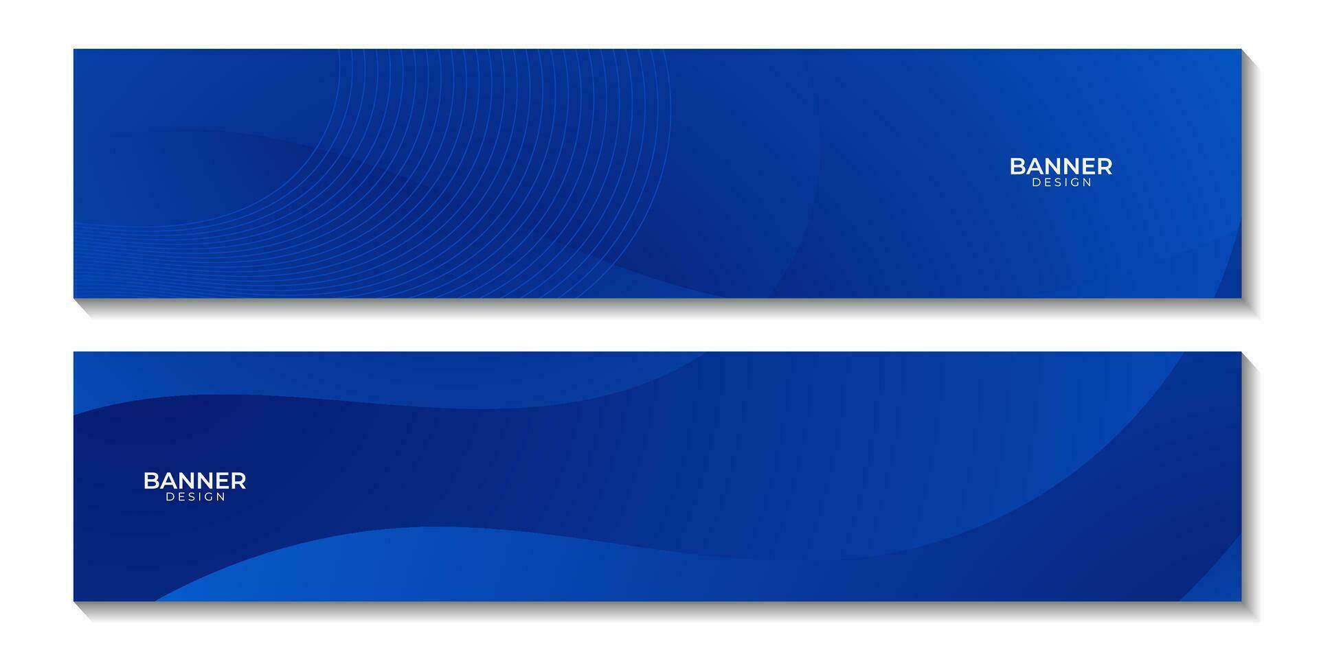 abstract dark blue wave banners background vector