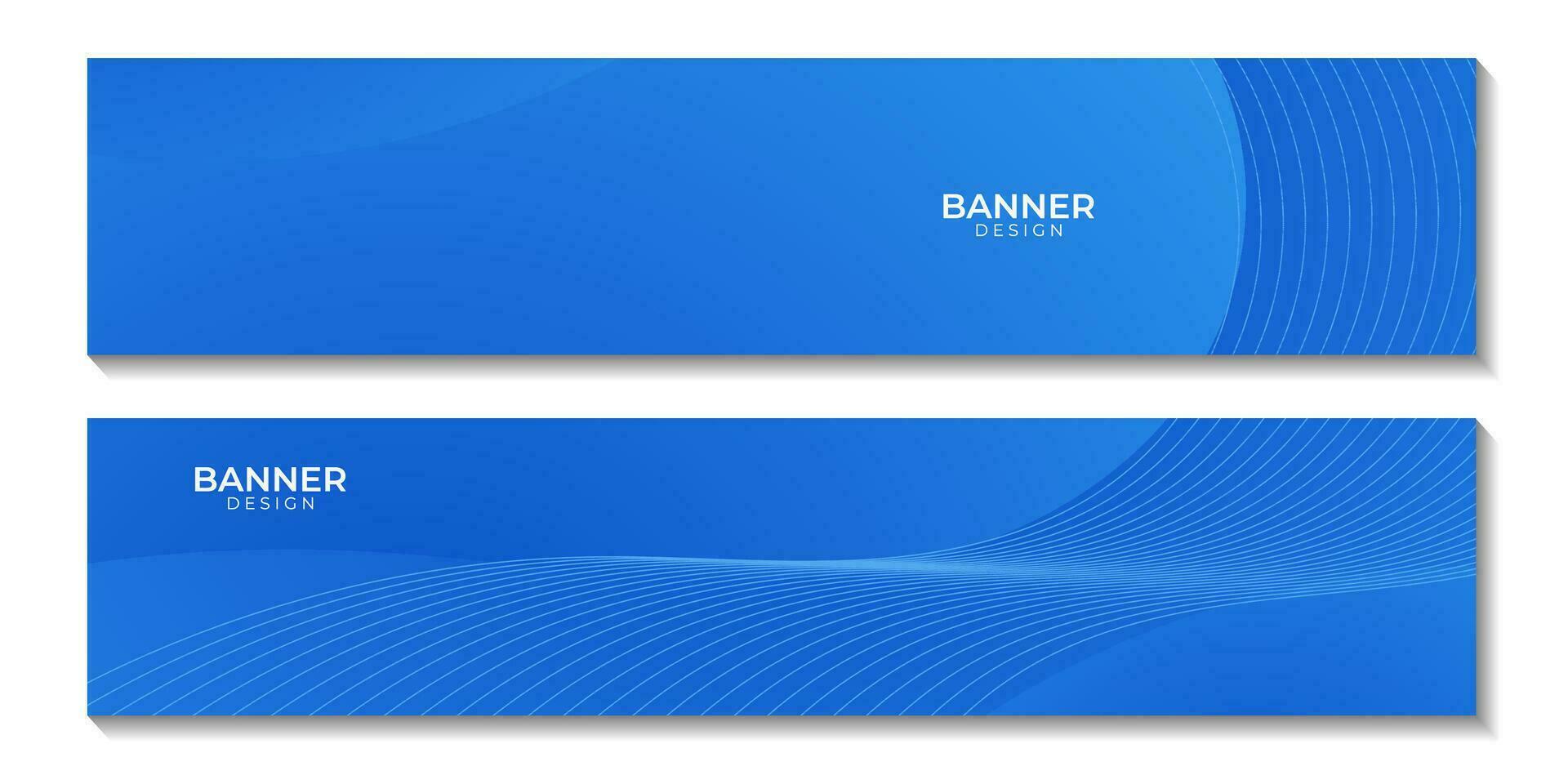 abstract blue wave banners background for business vector