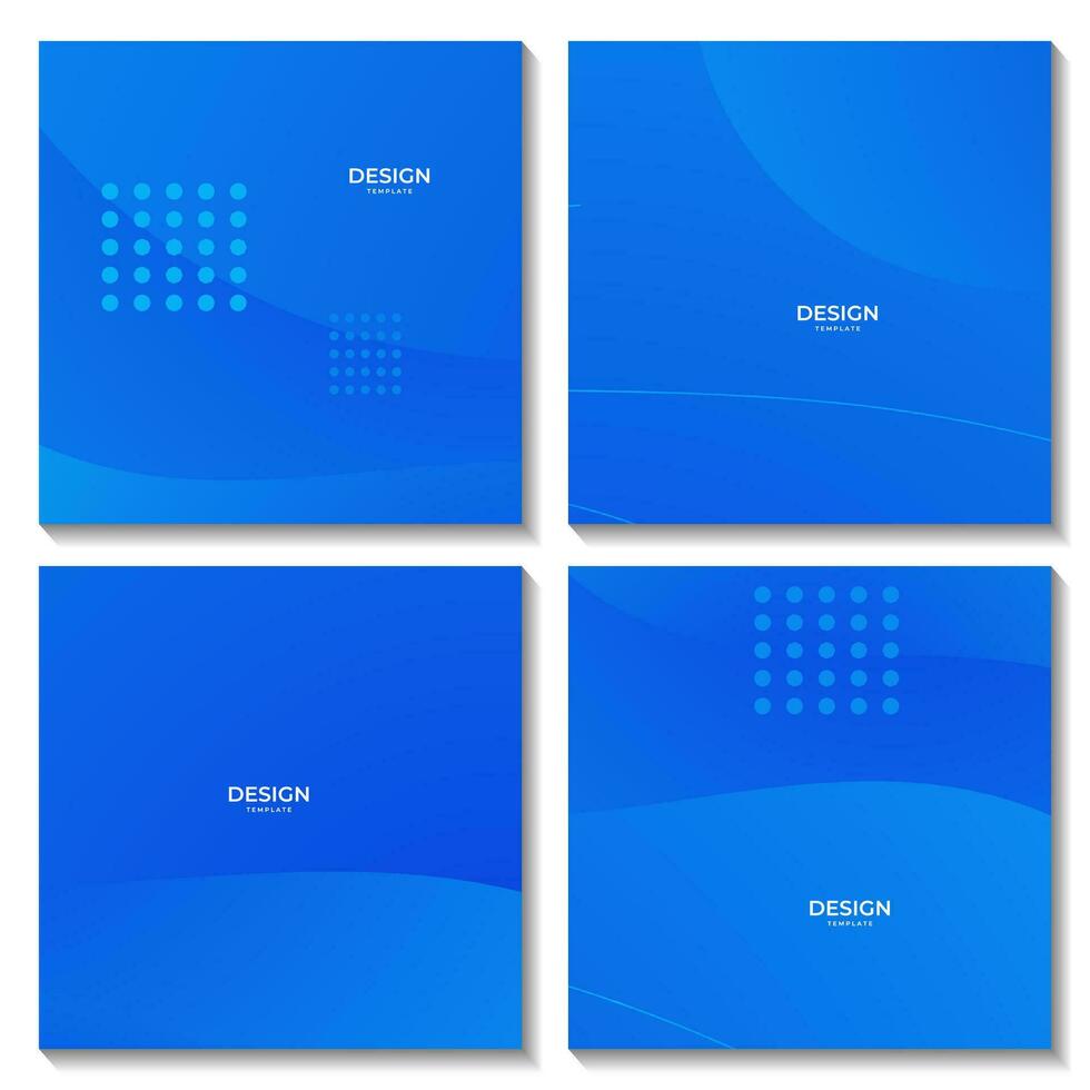 abstract blue wave square geometric background vector