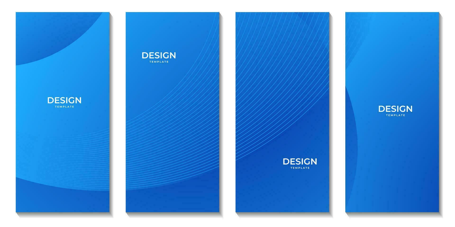 set of brochures. abstract blue organic gradient background vector