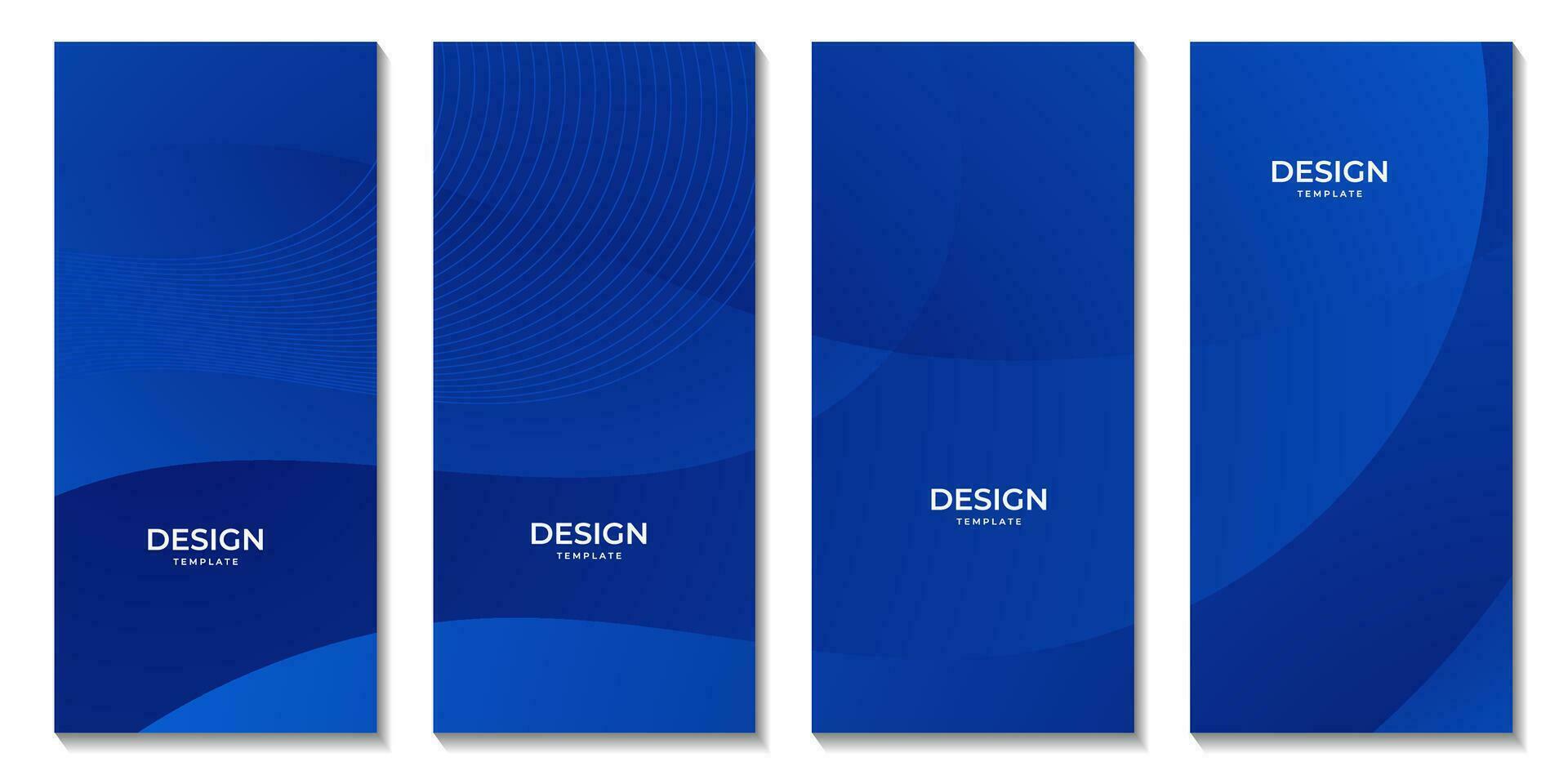 abstract dark blue brochures wave background vector