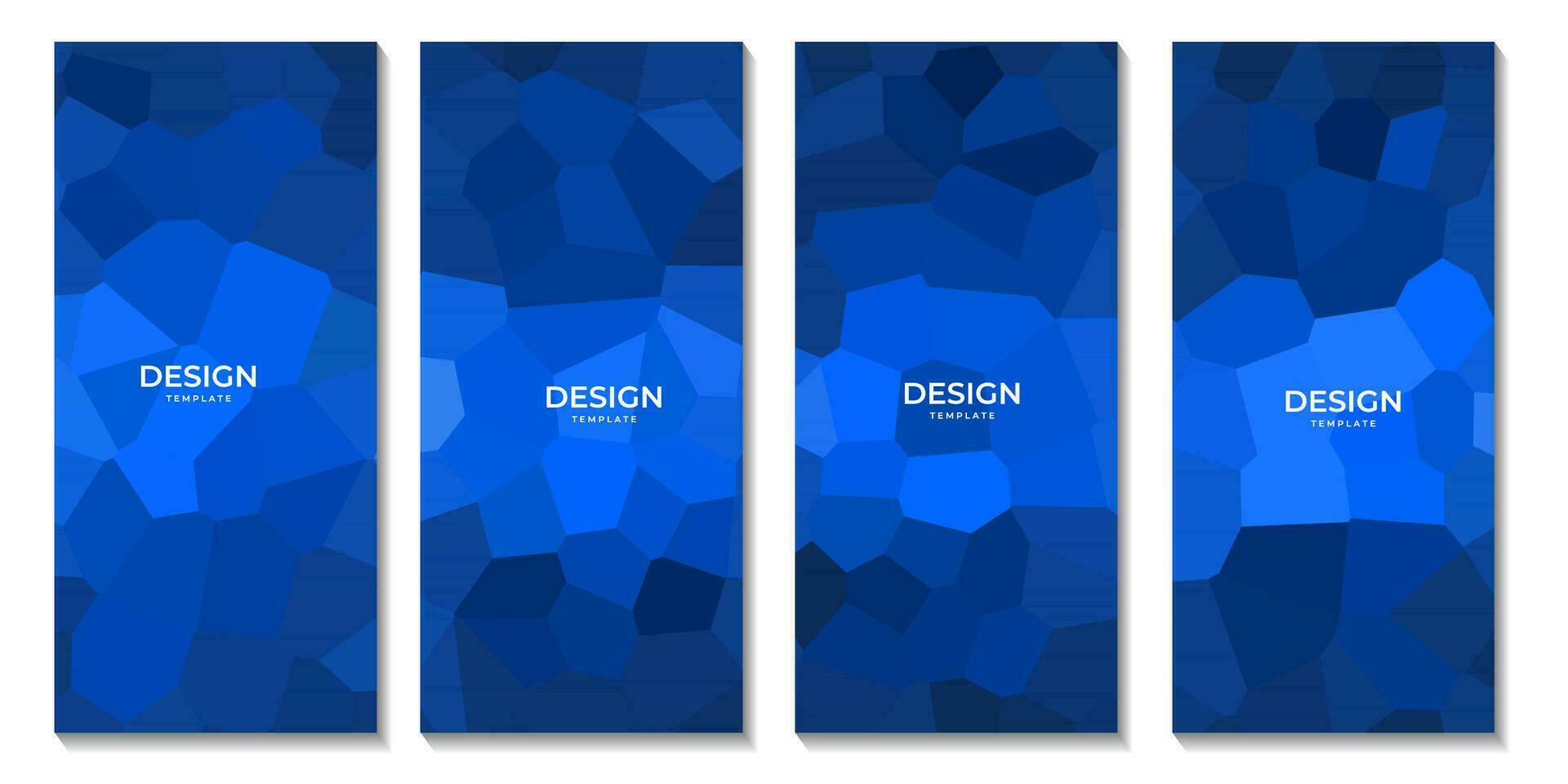 abstract blue brochures geometric colorful background vector