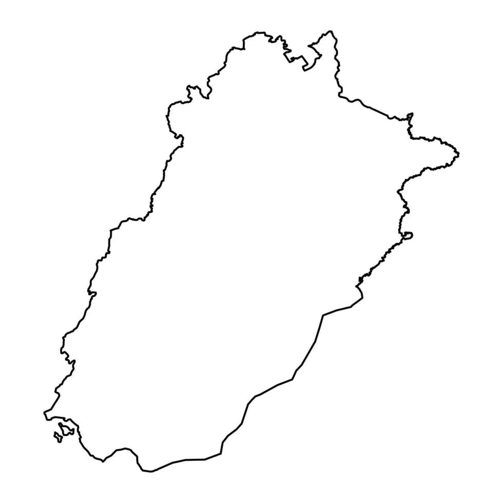 Punjab provincia mapa, provincia de Pakistán. vector ilustración.