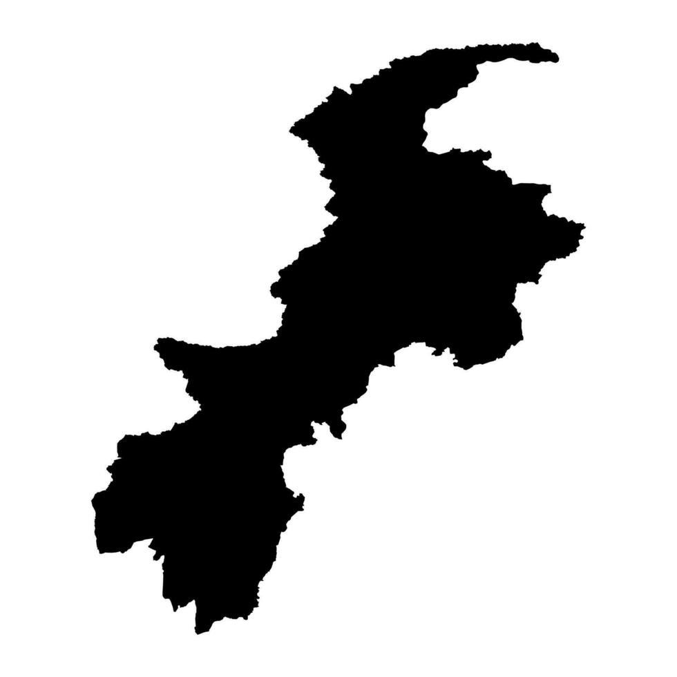 Khyber Pakhtunkhwa province map, province of Pakistan. Vector illustration.