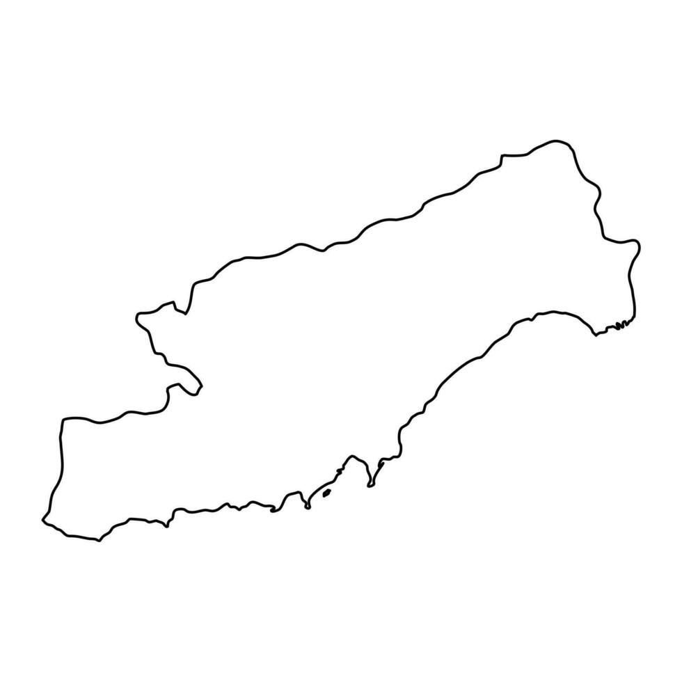 mersin provincia mapa, administrativo divisiones de pavo. vector ilustración.