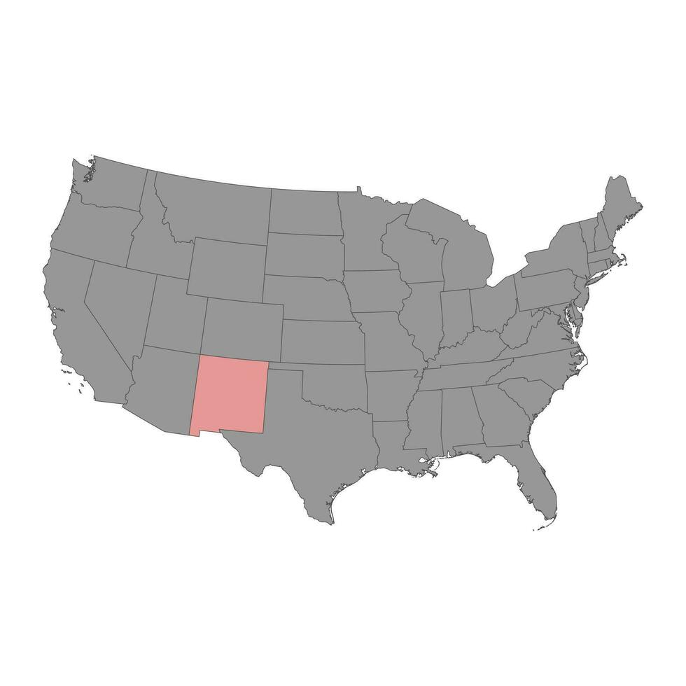 mapa del estado de nuevo mexico. ilustración vectorial vector