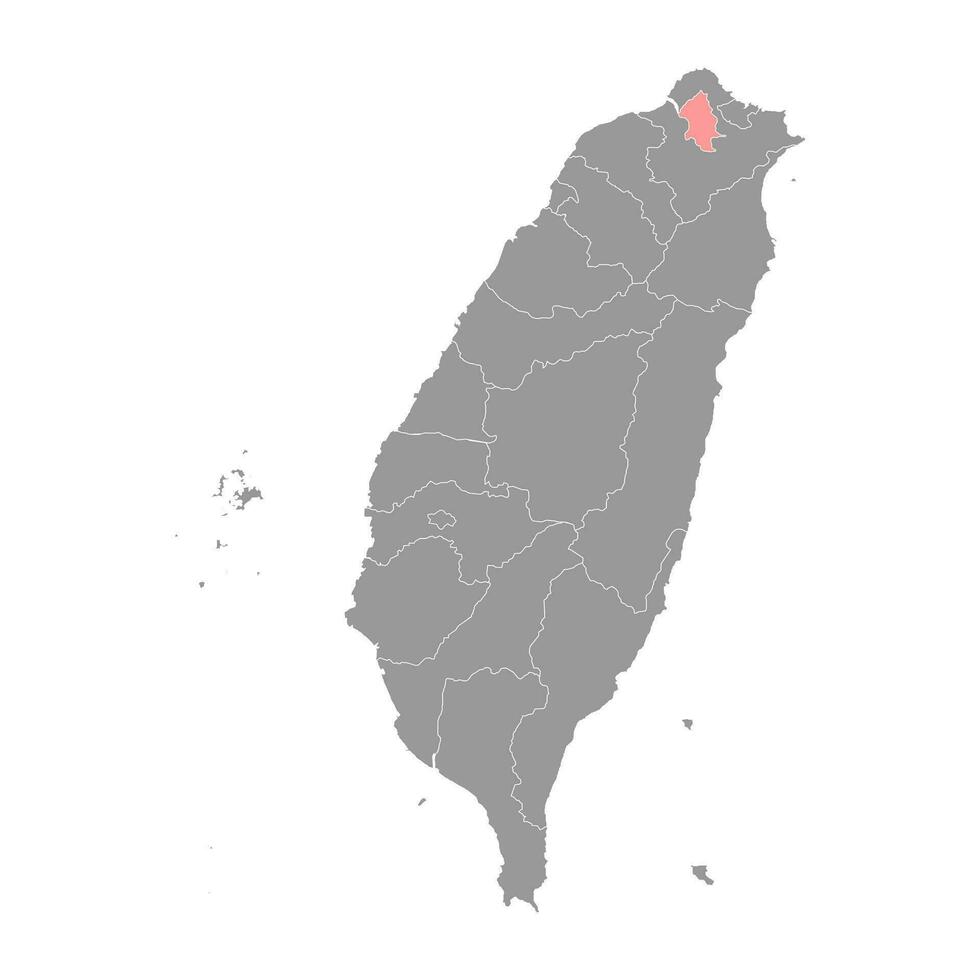 taipei ciudad mapa, especial municipio de el república de porcelana, taiwán vector ilustración.