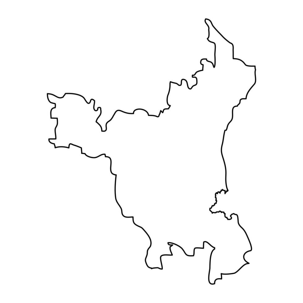 Haryana state map, administrative division of India. Vector illustration.