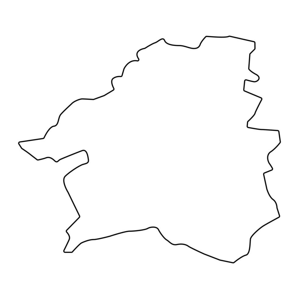 West Lothian map, council area of Scotland. Vector illustration.